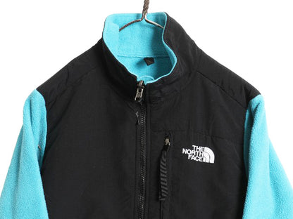 ノースフェイス デナリ ジャケット レディース S アウトドア フリース ナイロン フルジップ ブルゾン ハイネック アウター ツートン 黒 青