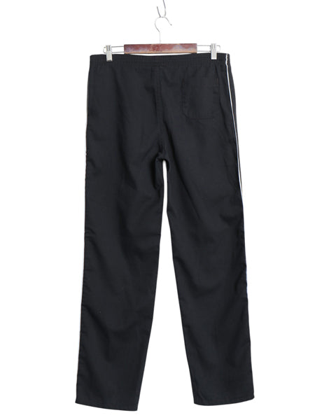 80s USA製 ナイキ トラック パンツ メンズ XL 小さめ M 程/ ヴィンテージ 紺タグ コットン イージーパンツ スウッシュ ワンポイント 黒