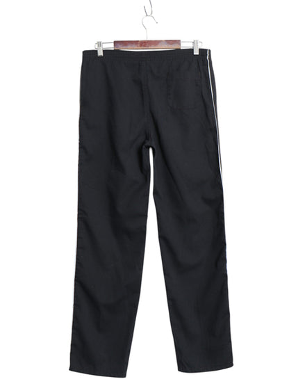 80s USA製 ナイキ トラック パンツ メンズ XL 小さめ M 程/ ヴィンテージ 紺タグ コットン イージーパンツ スウッシュ ワンポイント 黒