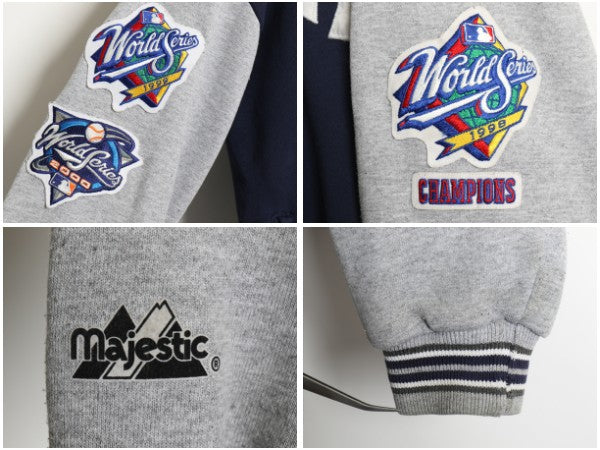 90s USA製 ヤンキース スウェット スタジャン メンズ L / オールド MLB オフィシャル マジェスティック トレーナー ジャケット ジャンパー