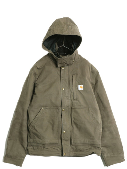 US企画 カーハート 中綿 ジャケット メンズ S / フルスイング 脱着 フード ナイロン キルティング ライナー ジャンパー ストレッチ ワーク