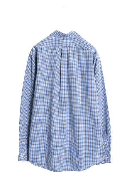 00s ラルフローレン ギンガム チェック 長袖 ボタンダウン シャツ メンズ XL オールド ポロ 長袖シャツ コットン ワイシャツ 大きいサイズ