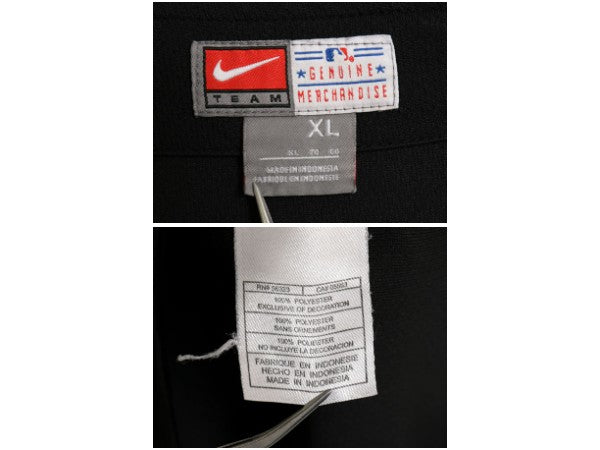 メッツ ベースボール シャツ メンズ XL / MLB オフィシャル ナイキ 大リーグ ユニフォーム ゲームシャツ スウッシュ 大きいサイズ ブラック