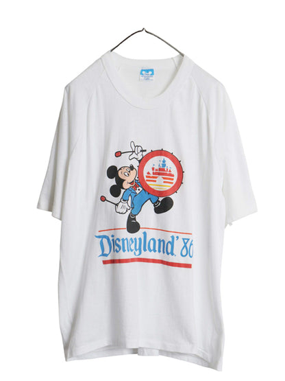 80s USA製 ミッキー プリント Tシャツ メンズ レディース XL ヴィンテージ ディズニー オフィシャル キャラクター イラスト 大きいサイズ