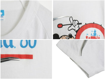 80s USA製 ミッキー プリント Tシャツ メンズ レディース XL ヴィンテージ ディズニー オフィシャル キャラクター イラスト 大きいサイズ