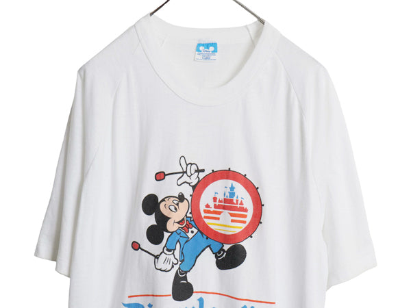 80s USA製 ミッキー プリント Tシャツ メンズ レディース XL ヴィンテージ ディズニー オフィシャル キャラクター イラスト 大きいサイズ