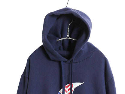 ポロベア ポロ ラルフローレン プリント スウェット フード パーカー メンズ XL / 古着 トレーナー 前V 裏起毛 キャラクター プルオーバー