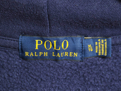 ポロベア ポロ ラルフローレン プリント スウェット フード パーカー メンズ XL / 古着 トレーナー 前V 裏起毛 キャラクター プルオーバー