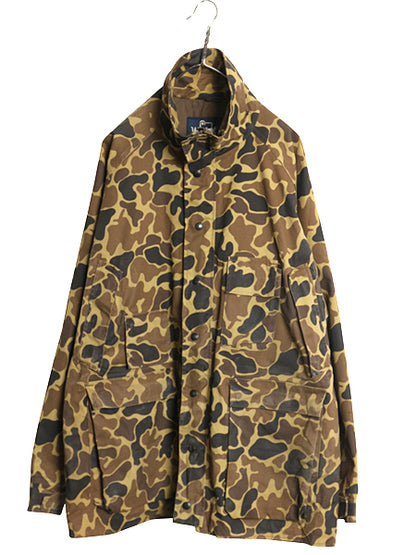 80s USA製 ウールリッチ ゴアテックス ジャケット メンズ L 古着 ヴィンテージ アウトドア ダックハンター カモ  迷彩 ハンティング マンパ