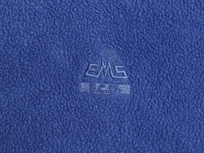90s USA製 EMS フリース ベスト メンズ XL / アウトドア オールド フルジップ ハイネック 重ね着 前開き ワンポイント 総柄 大きいサイズ