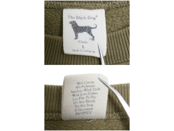 90s The Black Dog ドッグ プリント スウェット メンズ レディース L / 古着 オールド トレーナー 裏起毛 ヘビーウェイト リバース タイプ