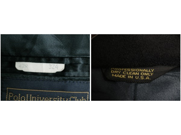 90s USA製 POLO UNIVERSITY CLUB ラルフローレン ダブルブレスト チェスター ロング コート メンズ XL 程/ オールド ポロ メルトン ウール