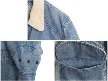 80s エルエルビーン デニム ハンティング ジャケット メンズ L 程/ ヴィンテージ アウトドア カバーオール ハーフ コート 襟 コーデュロイ