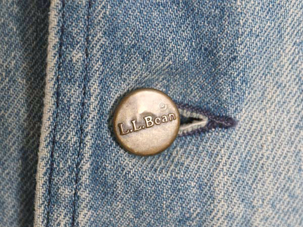 80s エルエルビーン デニム ハンティング ジャケット メンズ L 程/ ヴィンテージ アウトドア カバーオール ハーフ コート 襟 コーデュロイ