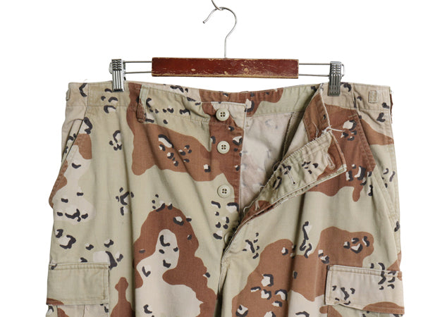 90s US ARMY 米軍実物 デザート カモ カーゴ パンツ LARGE REGULAR / 古着 オールド 90年製 BDU 6C チョコチップ 迷彩柄 ミリタリー 軍物