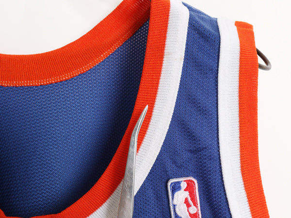 90s USA製 ニックス メッシュ タンクトップ メンズ XXL 程 オールド NBA チャンピオン ユニフォーム バスケ ゲームシャツ 大きいサイズ 青