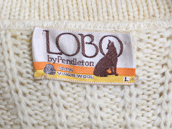 70s USA製 ロボ ペンドルトン フルジップ ニット パーカー メンズ L / ヴィンテージ セーター ジャケット カデット コート タイプ フード