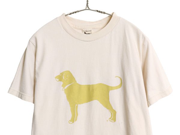 90s USA製 The Black Dog ドッグ イラスト プリント Tシャツ メンズ レディース S / オールド アニマル キャラクター アート グラフィック