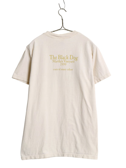90s USA製 The Black Dog ドッグ イラスト プリント Tシャツ メンズ レディース S / オールド アニマル キャラクター アート グラフィック