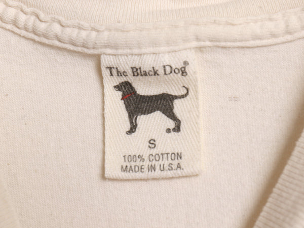 90s USA製 The Black Dog ドッグ イラスト プリント Tシャツ メンズ レディース S / オールド アニマル キャラクター アート グラフィック