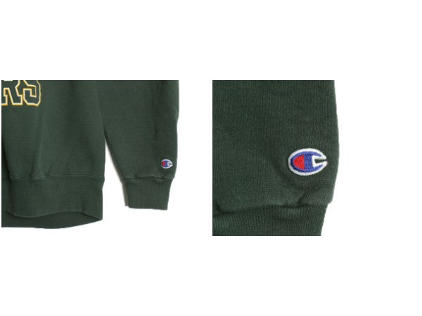 90s USA製 チャンピオン パッカーズ 2段 プリント スウェット メンズ XL オールド NFL オフィシャル トレーナー アメフト 大きいサイズ 緑