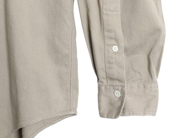 90s ラルフローレン 長袖 ボタンダウン シャツ メンズ L 古着 オールド ポロ 長袖シャツ ワンポイント コットン チノ シンプル ワイシャツ