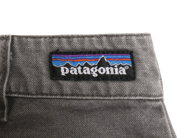 90s パタゴニア スタンドアップ ショーツ レディース S 程/ 99年製 オールド アウトドア ショートパンツ 短パン キャンバス ダック 濃灰