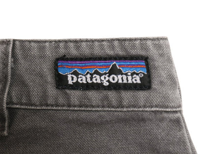 90s パタゴニア スタンドアップ ショーツ レディース S 程/ 99年製 オールド アウトドア ショートパンツ 短パン キャンバス ダック 濃灰