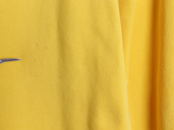 90s USA製 オールド ギャップ タートルネック 長袖 Tシャツ メンズ Ｍ 古着 ロンT スムース コットン ストレッチ ハイネック 無地 イエロー