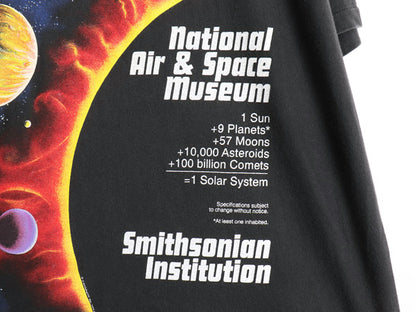 90s USA製 ★ 太陽系 惑星 イラスト プリント Tシャツ メンズ XL オールド 宇宙 アート グラフィック ヘビーウェイト シングルステッチ 黒