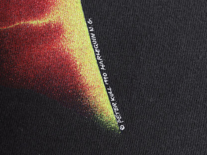 90s USA製 ★ 太陽系 惑星 イラスト プリント Tシャツ メンズ XL オールド 宇宙 アート グラフィック ヘビーウェイト シングルステッチ 黒