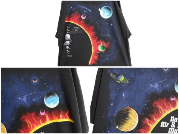90s USA製 ★ 太陽系 惑星 イラスト プリント Tシャツ メンズ XL オールド 宇宙 アート グラフィック ヘビーウェイト シングルステッチ 黒