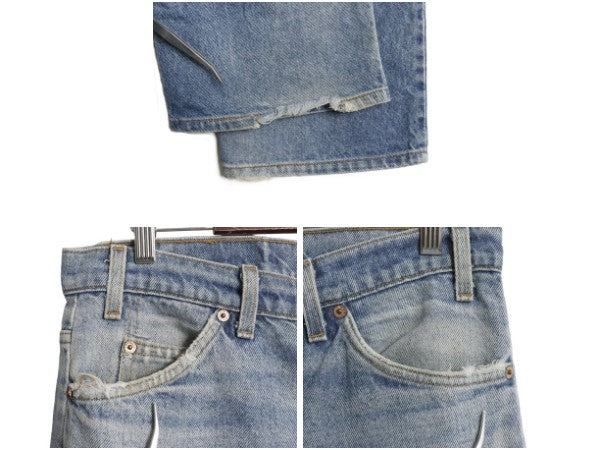 90s USA製 リーバイス 517 ブーツカット デニム パンツ 36 34 オールド ジーンズ ジーパン フレア ヒゲ ダメージ クラッシュ オレンジタブ