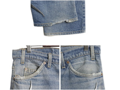 90s USA製 リーバイス 517 ブーツカット デニム パンツ 36 34 オールド ジーンズ ジーパン フレア ヒゲ ダメージ クラッシュ オレンジタブ