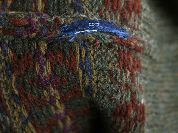 ポロ ラルフローレン フェアアイル ニット カーディガン メンズ L 古着 前開き 羽織り ウール ノルディック 総柄 ポケット付き カジュアル