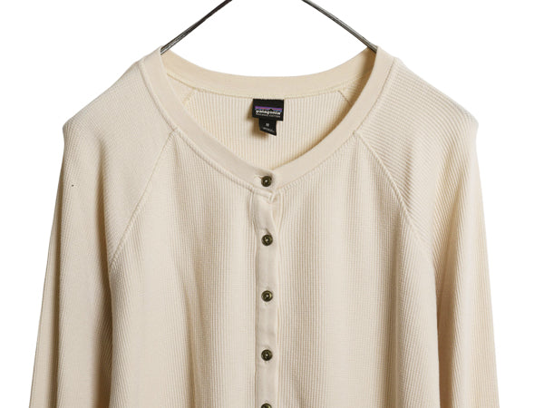 パタゴニア ヘンリーネック サーマル 長袖 Tシャツ レディース M / 16年製 ロンT ロングスリーブ ストレッチ カットソー ワッフル インナー