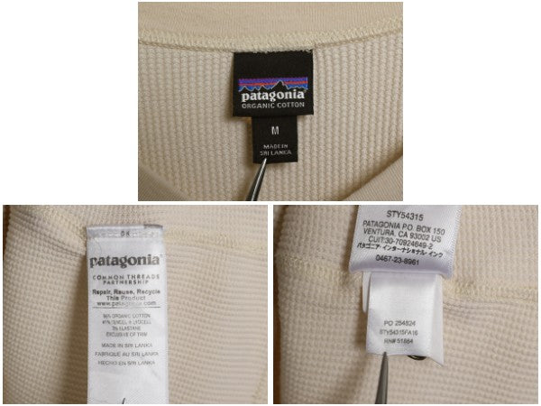 パタゴニア ヘンリーネック サーマル 長袖 Tシャツ レディース M / 16年製 ロンT ロングスリーブ ストレッチ カットソー ワッフル インナー