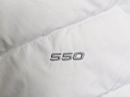 US企画 ノースフェイス ナイロン ダウン ベスト レディース S / 古着 アウトドア フルジップ キルティング 550フィル ハイネック 重ね着 白