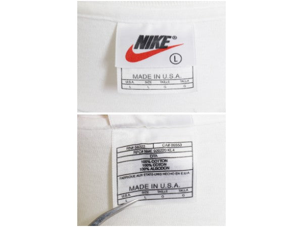 90s USA製 ナイキ ロゴ プリント Tシャツ メンズ L / オールド オリンピック アメリカ代表 スウッシュ カットソー ヘビーウェイト コットン