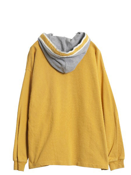 90s オールド ギャップ フード付き 長袖 Tシャツ メンズ S ロンT パーカー ラガーシャツ 素材 ヘビーウェイト プルオーバー ロングスリーブ