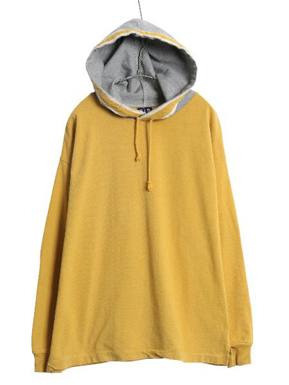 90s オールド ギャップ フード付き 長袖 Tシャツ メンズ S ロンT パーカー ラガーシャツ 素材 ヘビーウェイト プルオーバー ロングスリーブ