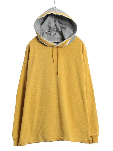 90s オールド ギャップ フード付き 長袖 Tシャツ メンズ S ロンT パーカー ラガーシャツ 素材 ヘビーウェイト プルオーバー ロングスリーブ