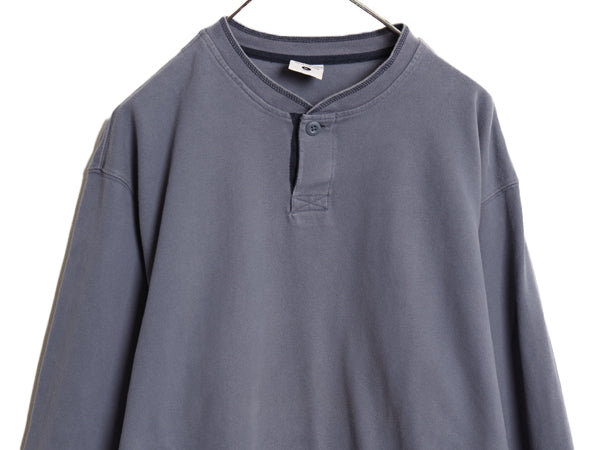 90s コロンビア ヘンリーネック 長袖 Tシャツ メンズ XL / オールド 無地 ロンT カットソー ロングスリーブ ヘビーウェイト 大きいサイズ
