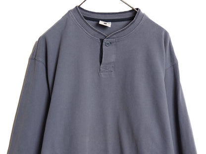 90s コロンビア ヘンリーネック 長袖 Tシャツ メンズ XL / オールド 無地 ロンT カットソー ロングスリーブ ヘビーウェイト 大きいサイズ
