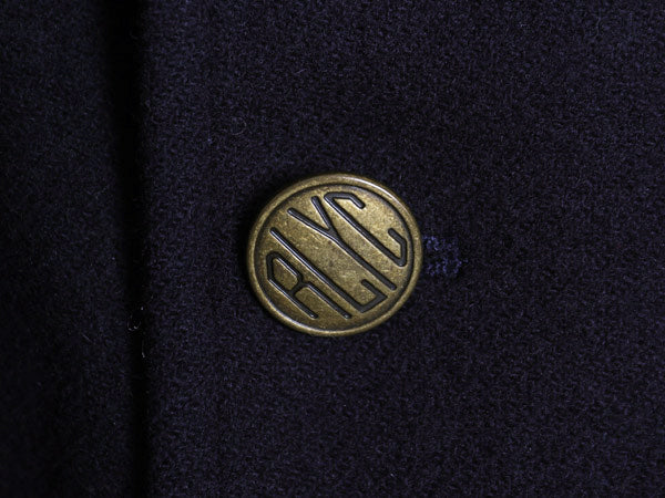 90s ポロ ラルフローレン メルトン テーラード ジャケット メンズ M 程/ 古着 オールド ブレザー ヘビーウェイト ウール ワンポイント 濃紺