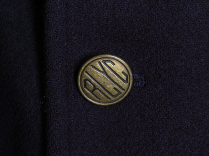 90s ポロ ラルフローレン メルトン テーラード ジャケット メンズ M 程/ 古着 オールド ブレザー ヘビーウェイト ウール ワンポイント 濃紺