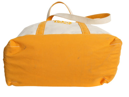 USA製 エルエルビーン キャンバス トート バッグ LARGE 古着 アウトドア ジップトップ ロングハンドル 肩掛け 大きいサイズ 企業 ツートン