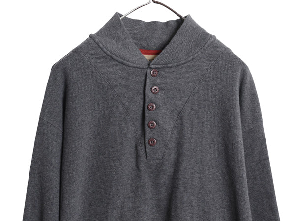 00s エルエルビーン ヘンリーネック 長袖 サーマル Tシャツ メンズ XL 古着 オールド ロンT 無地 アーミー タイプ カットソー 大きいサイズ