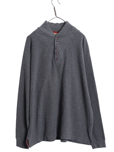 00s エルエルビーン ヘンリーネック 長袖 サーマル Tシャツ メンズ XL 古着 オールド ロンT 無地 アーミー タイプ カットソー 大きいサイズ