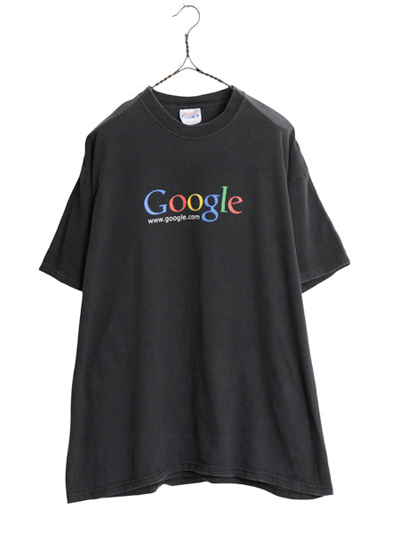 00s ★ グーグル ロゴ プリント Tシャツ メンズ XL / 古着 オールド 企業物 当時物 テック コンピューター ヘビーウェイト 大きいサイズ 黒
